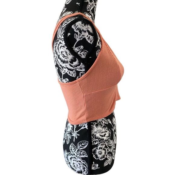 Destined Ribbed Cropped Cami Tank Top Crossback Crop Camisole Sleepwear - Picture 4 of 8